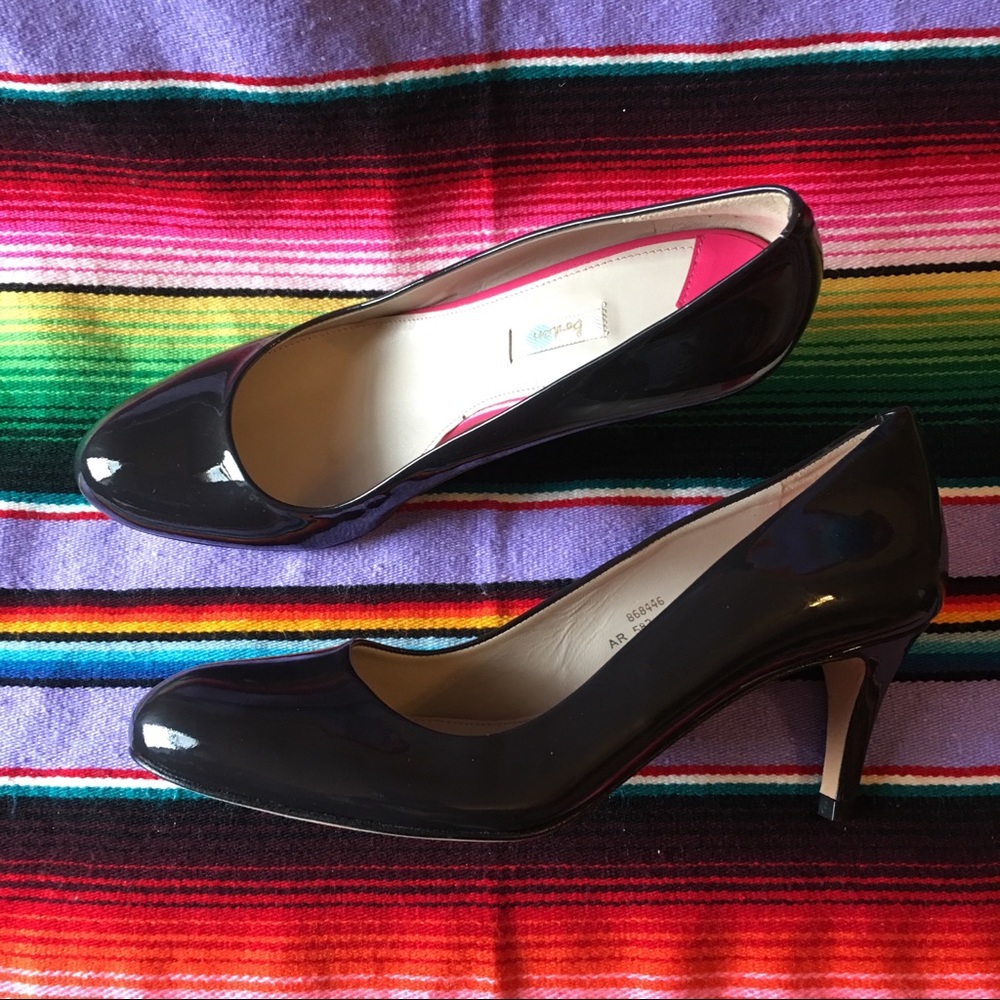 Boden Leather charcoal heels